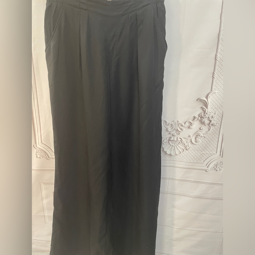 Philosophy Black Elastic-Waist Wide Leg Size Medium Pants - Picture 4 of 9